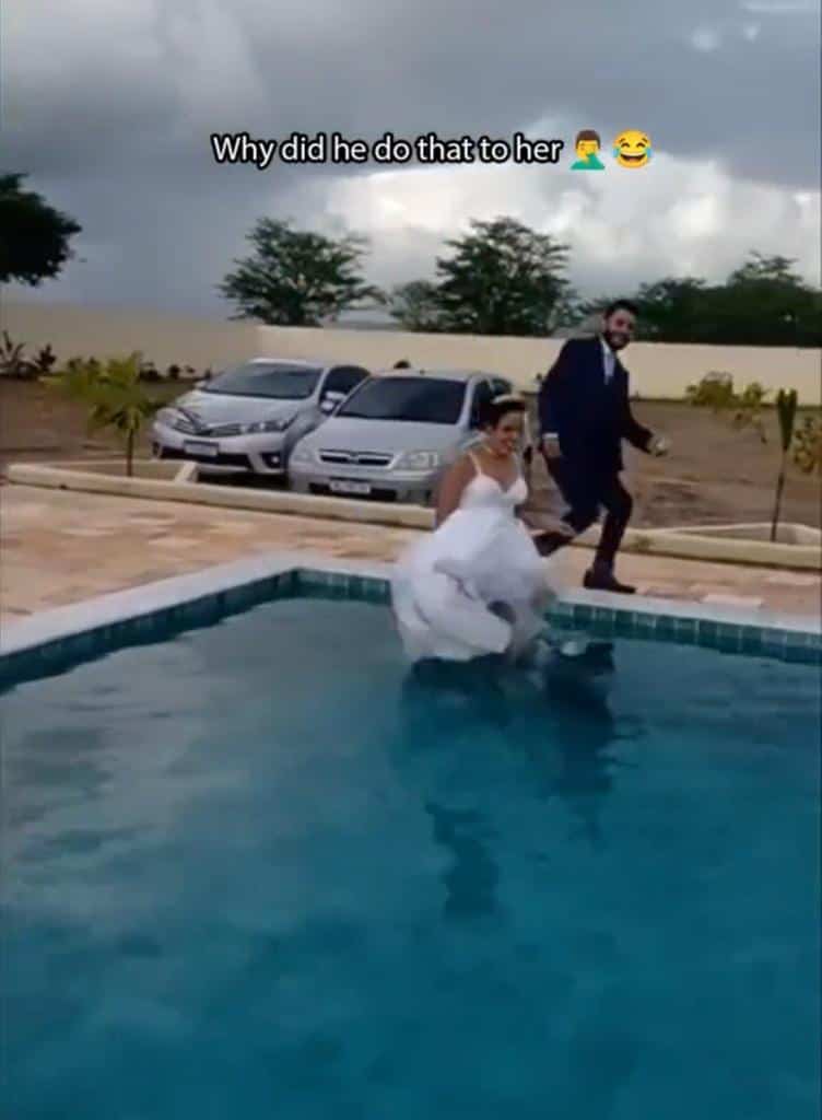 Novio hace broma pesada a su nueva esposa, y es criticado en redes sociales