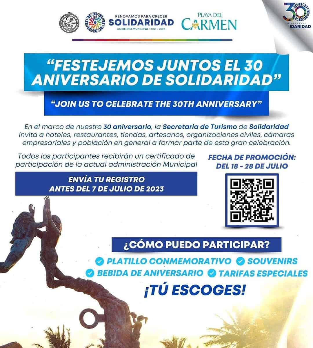 Invita gobierno a empresarios a sumarse a los festejos por Solidaridad