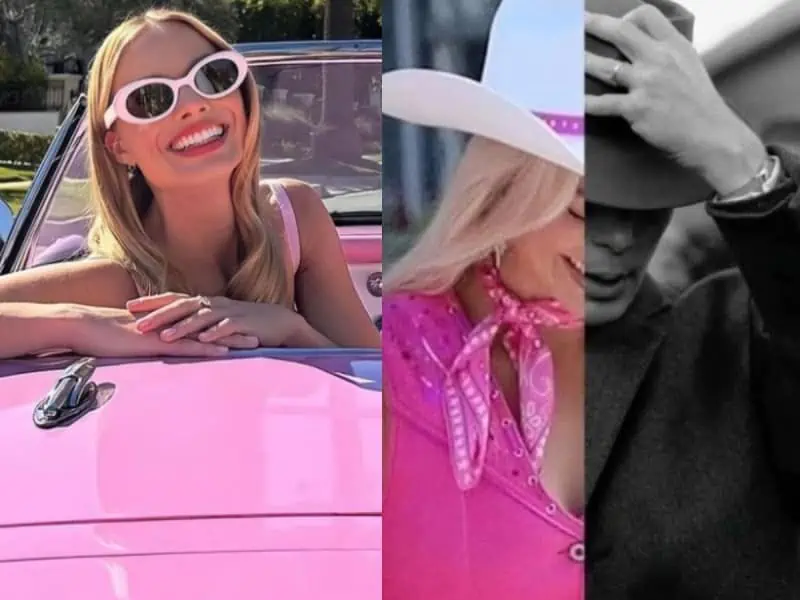 Margot Robbie enloquece a fanáticos al firmar playera con meme de ‘Barbie’ y ‘Oppenheimer’