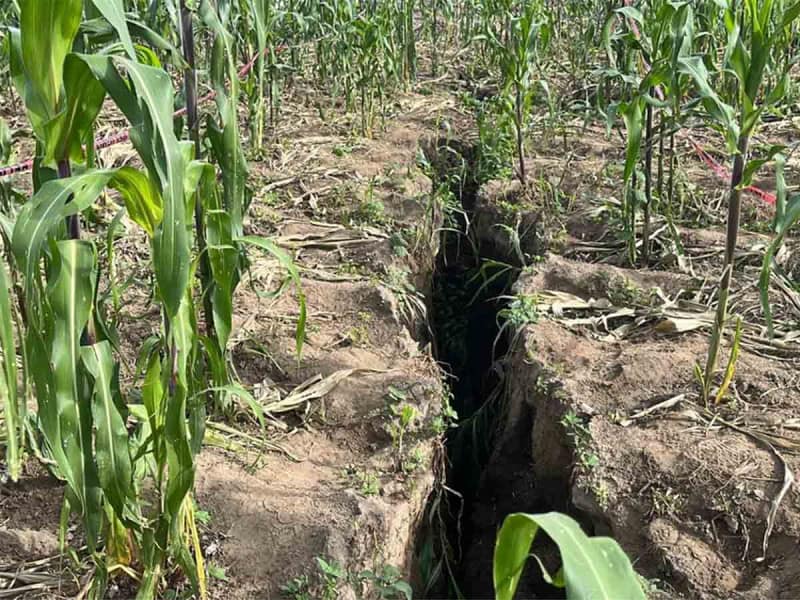 En Cocotitlán, Edomex vecinos se alertan por la formación de una enorme grieta