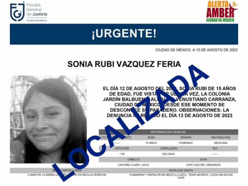 Sonia Rubí fue localizada en Chimalhuacán, luego de desaparecer en la estación Mixiuhca