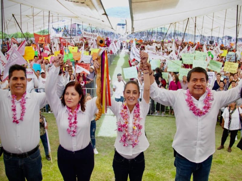 Con mensaje en náhuatl Julio Huerta apoya a Sheinbaum