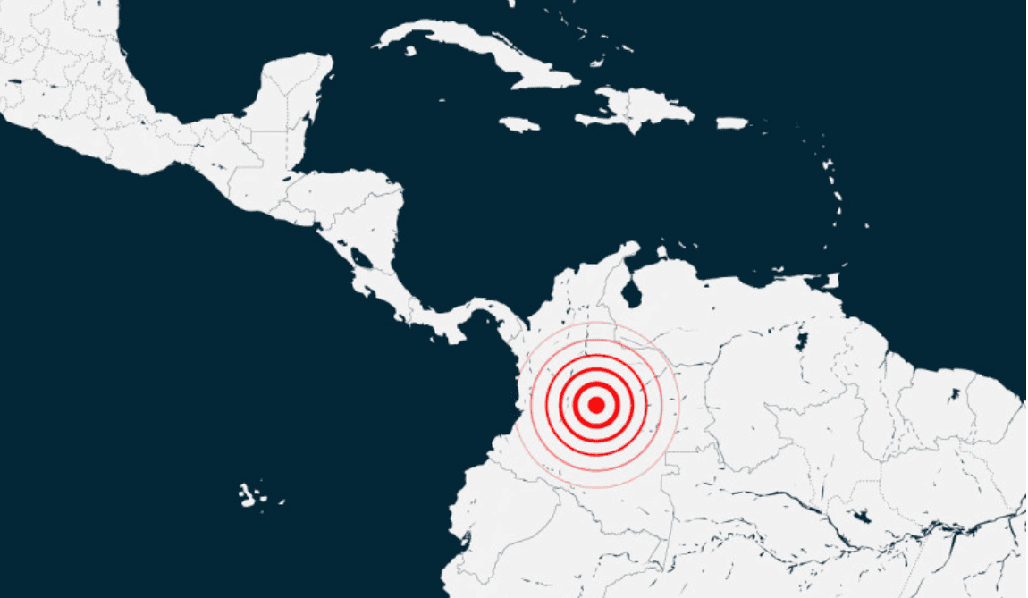 Un sismo de 6.1 sacude el centro de Colombia