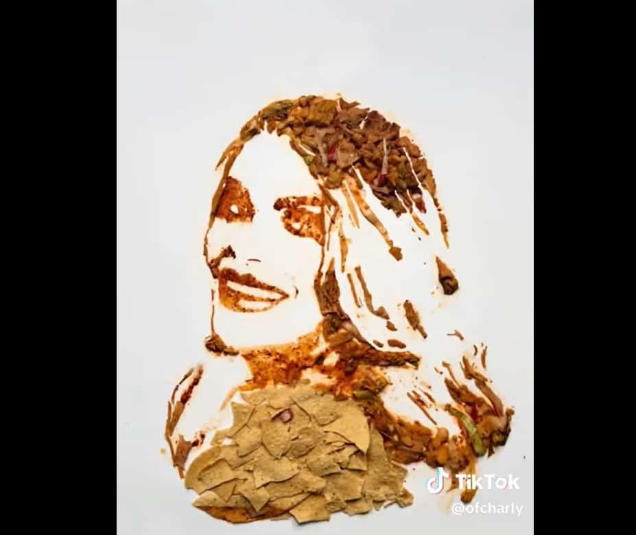 Rostro de Wendy Guevara, ganadora de ‘La Casa de los Famosos’, es dibujado con pozole