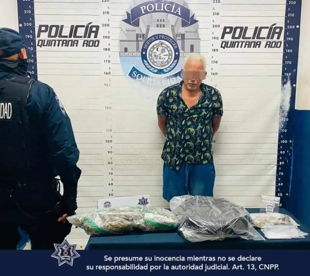 Policía municipal de Solidaridad aseguró 95 dosis de drogas