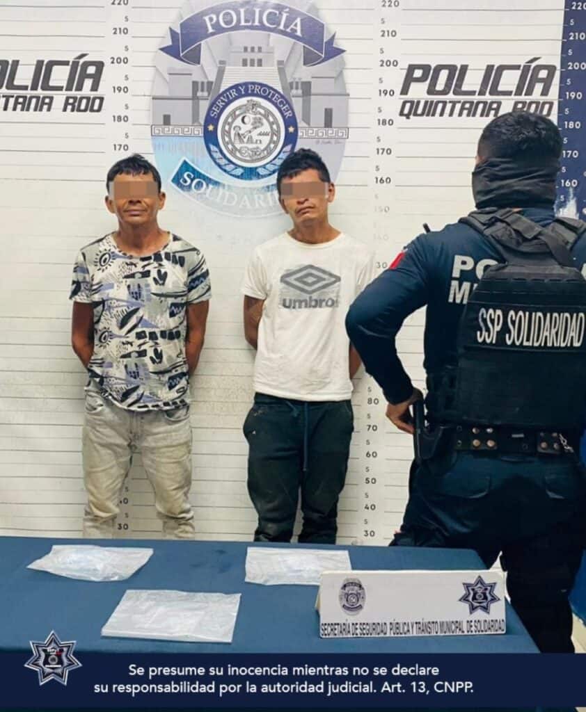 Detienen a 3 hombres con 128 dosis de droga en Solidaridad
