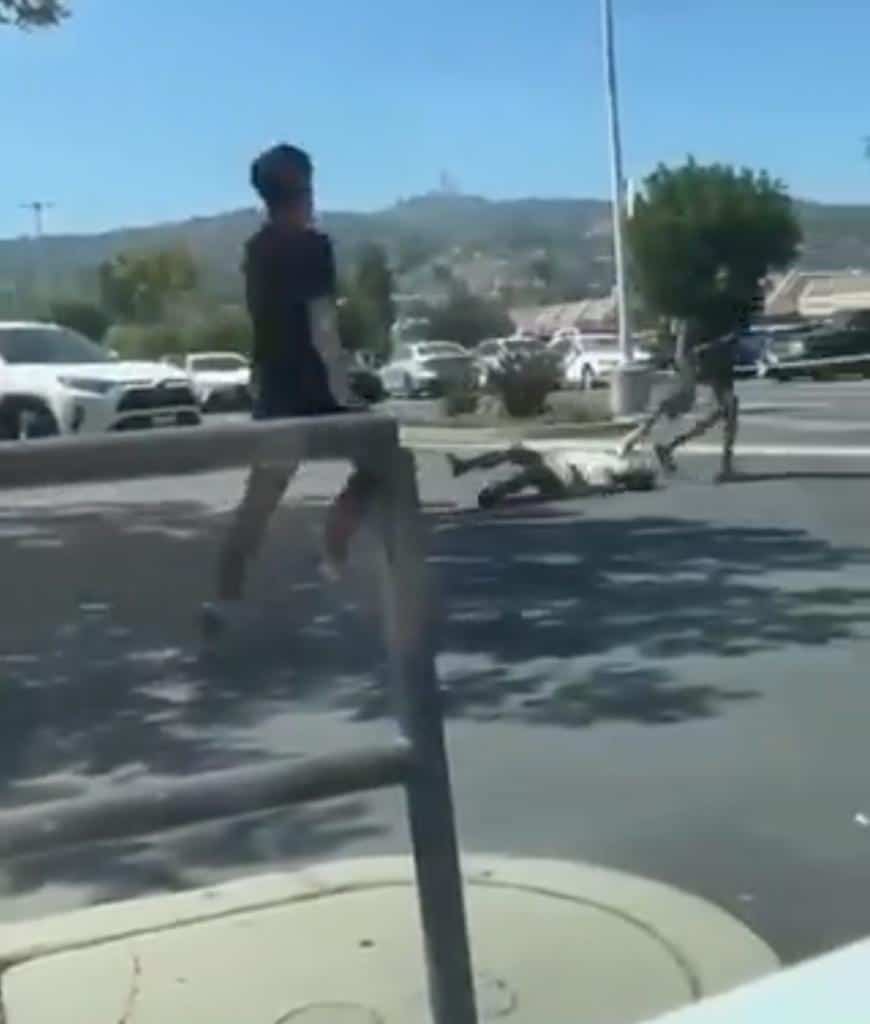 Un ladrón arrastra a una mujer en un centro comercial de California para arrebatarle su bolso