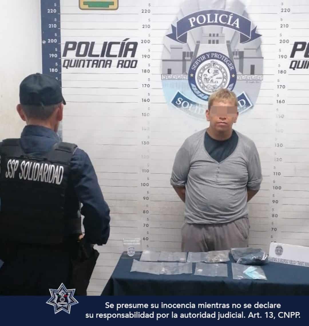Policías de Solidaridad capturan a hombre relacionado al narcomenudeo