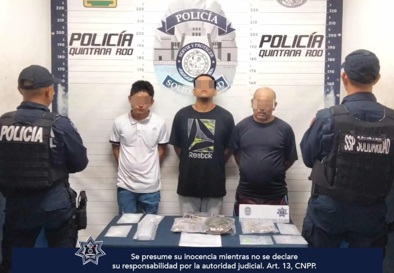 Policías de Solidaridad capturaron a 5 personas con drogas