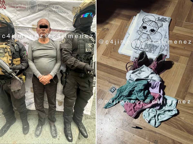 Con ropa y pornografía infantil, capturan a presunto abusador de menores en la CDMX