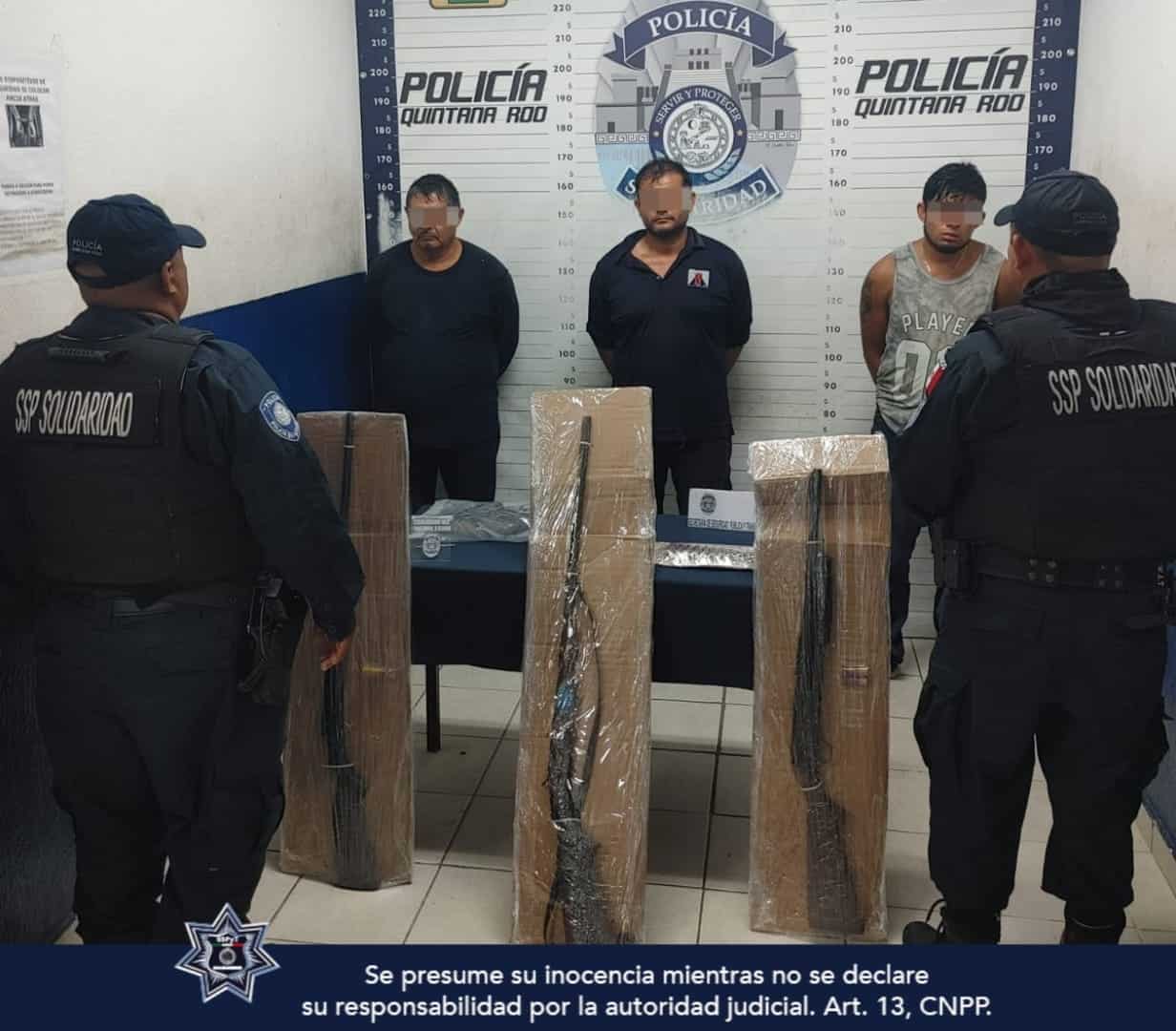 En Solidaridad caen tres sujetos que portaban armas de fuego y estaban amenazando de muerte a una persona