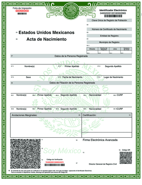 Así puedes imprimir tu acta de nacimiento desde casa