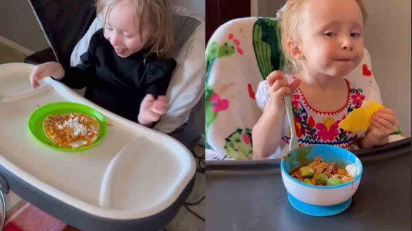 Bebé extranjera no quiere Chiken, prefiere pozole y se hace viral