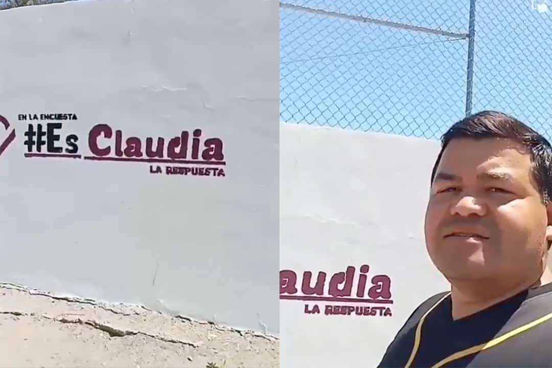 Pintan propaganda política en barda de secundaria, denuncian vandalismo