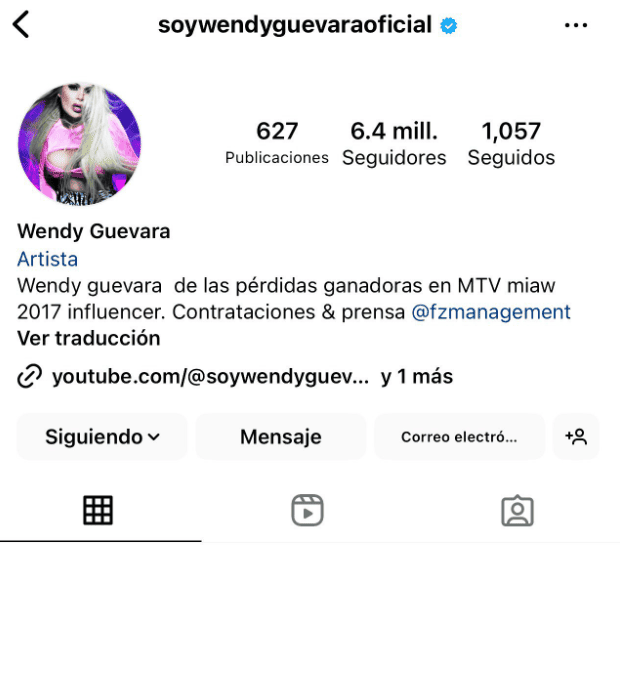 La cuenta de Instagram de Wendy Guevara, ganadora de ‘La Casa de los Famosos’, ha sido suspendida