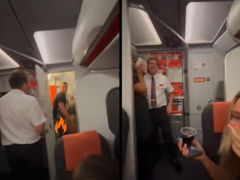 Entre turbulencias, una pareja es cachada mientras hacían el delicioso