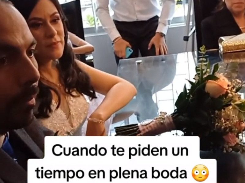 Novia expresa dudas en plena boda: “necesito un tiempo”, confiesa
