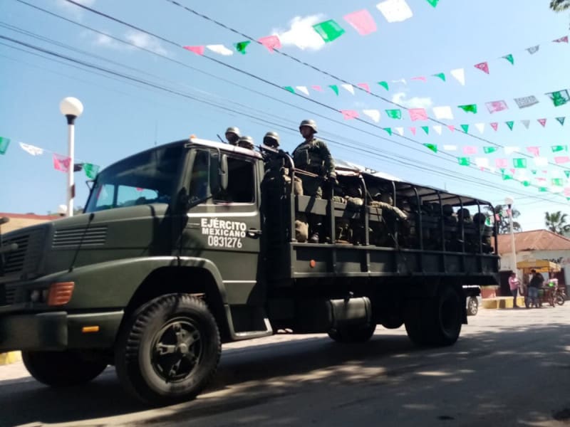 Llega ejército a resguardar el municipio de Frontera de Comalapa