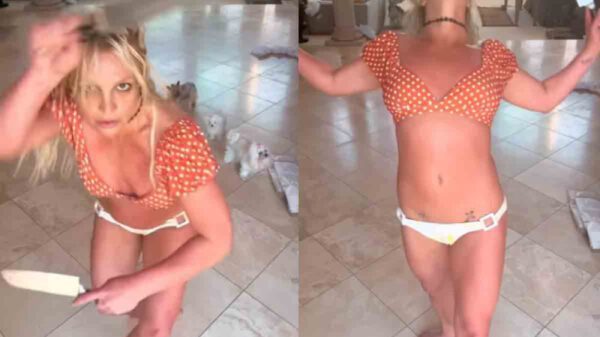 Otra vez Britney Spears alarma con inquietante baile con cuchillos