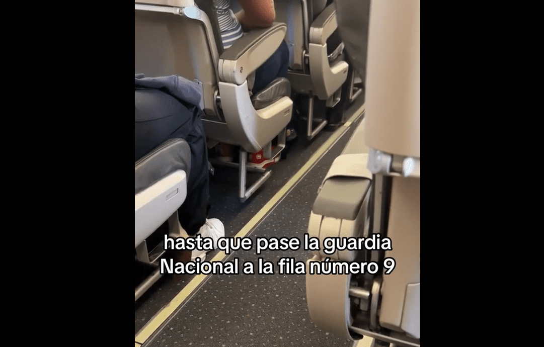 Un hombre prende un cigarro en un vuelo y es detenido por la Guardia Nacional