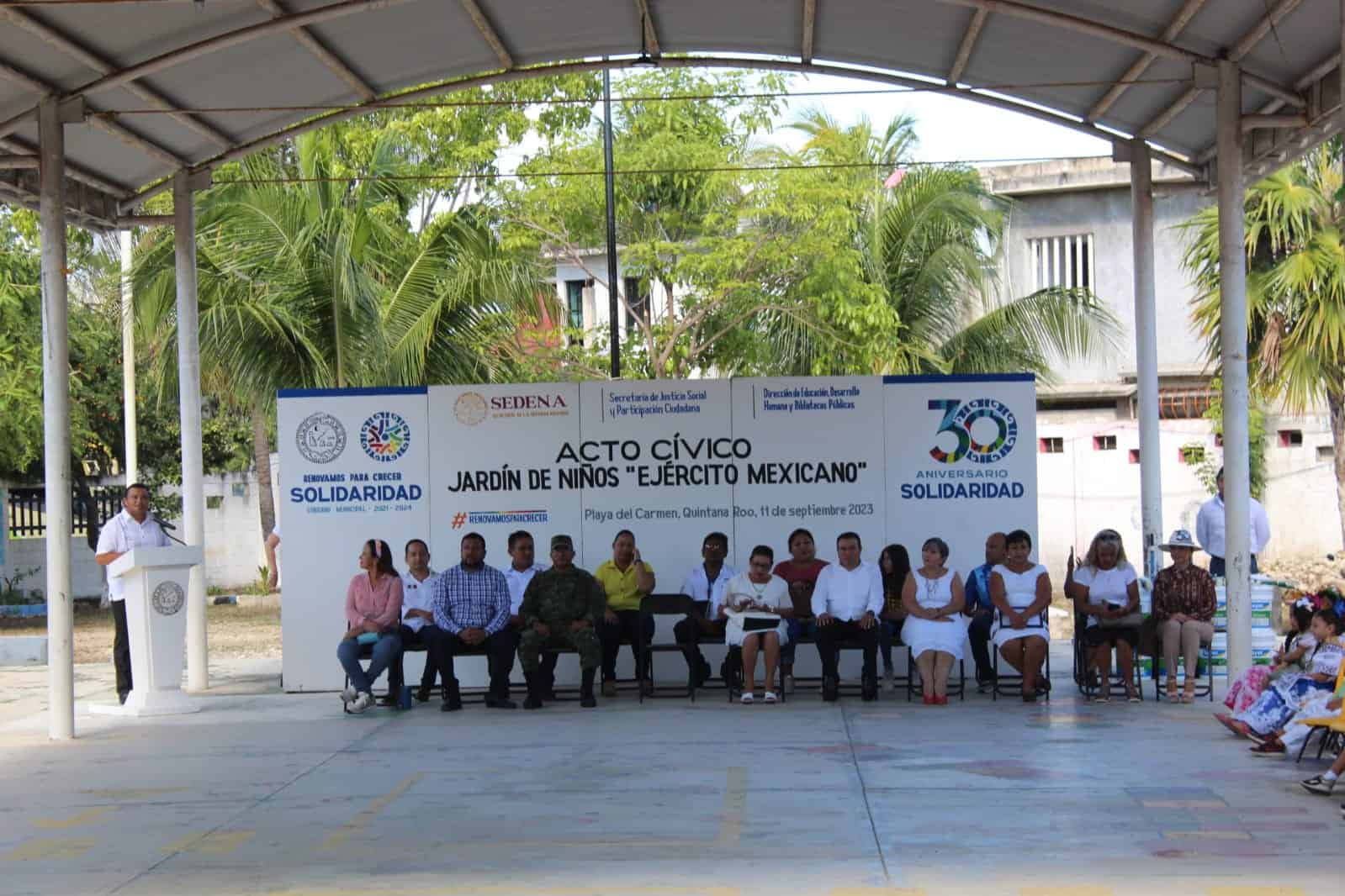 Fortalecen la cultura cívica en niñas y niños en Solidaridad