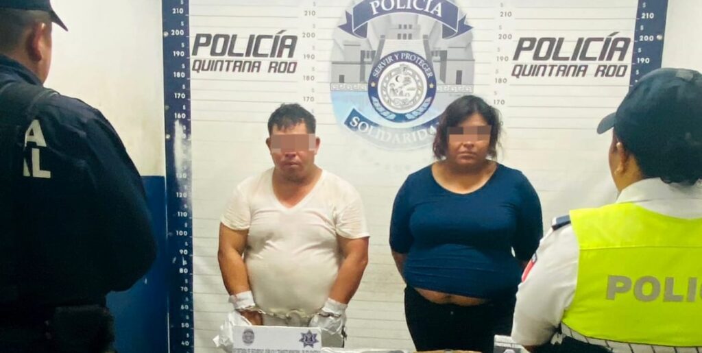 Durante el operativo de vigilancia permanente en Solidaridad, capturan a pareja con dos armas de fuego