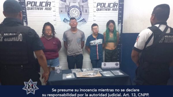 Policía municipal detiene a 6 personas por narcomenudeo en Solidaridad