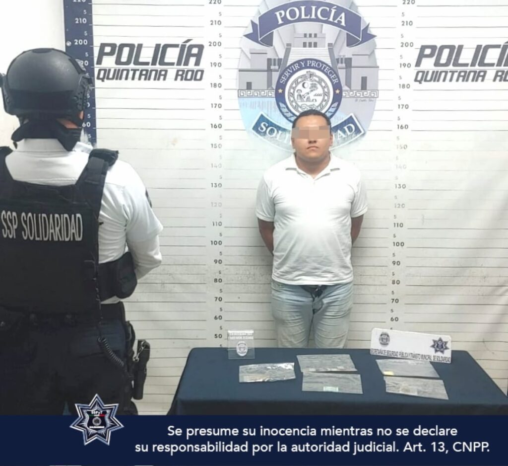 Policía municipal detiene a 6 personas por narcomenudeo en Solidaridad