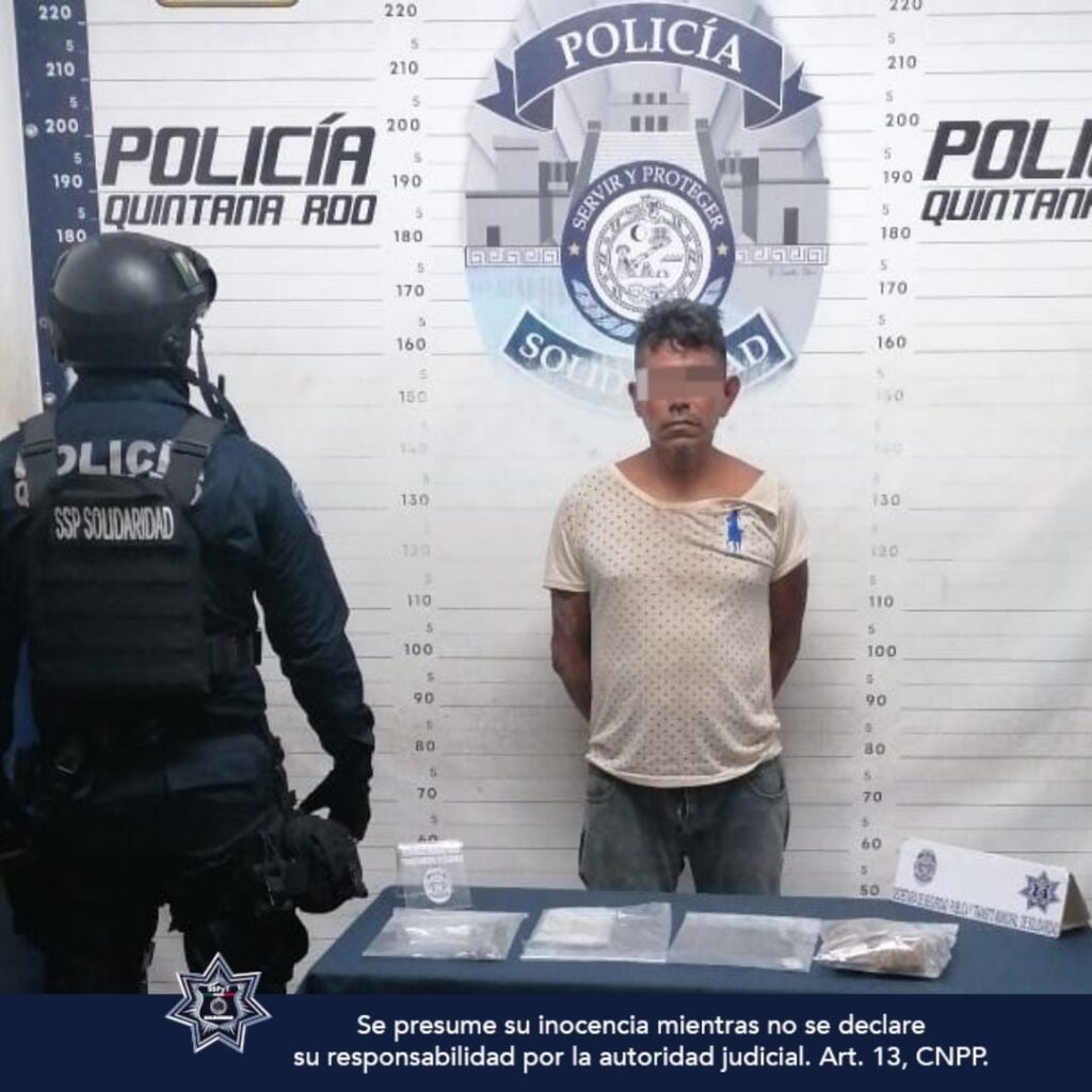 La Policía Municipal de Solidaridad realizó la detención de una persona posiblemente relacionada a la venta de narcóticos y en otro hecho aseguró a un sujeto señalado de violación.
