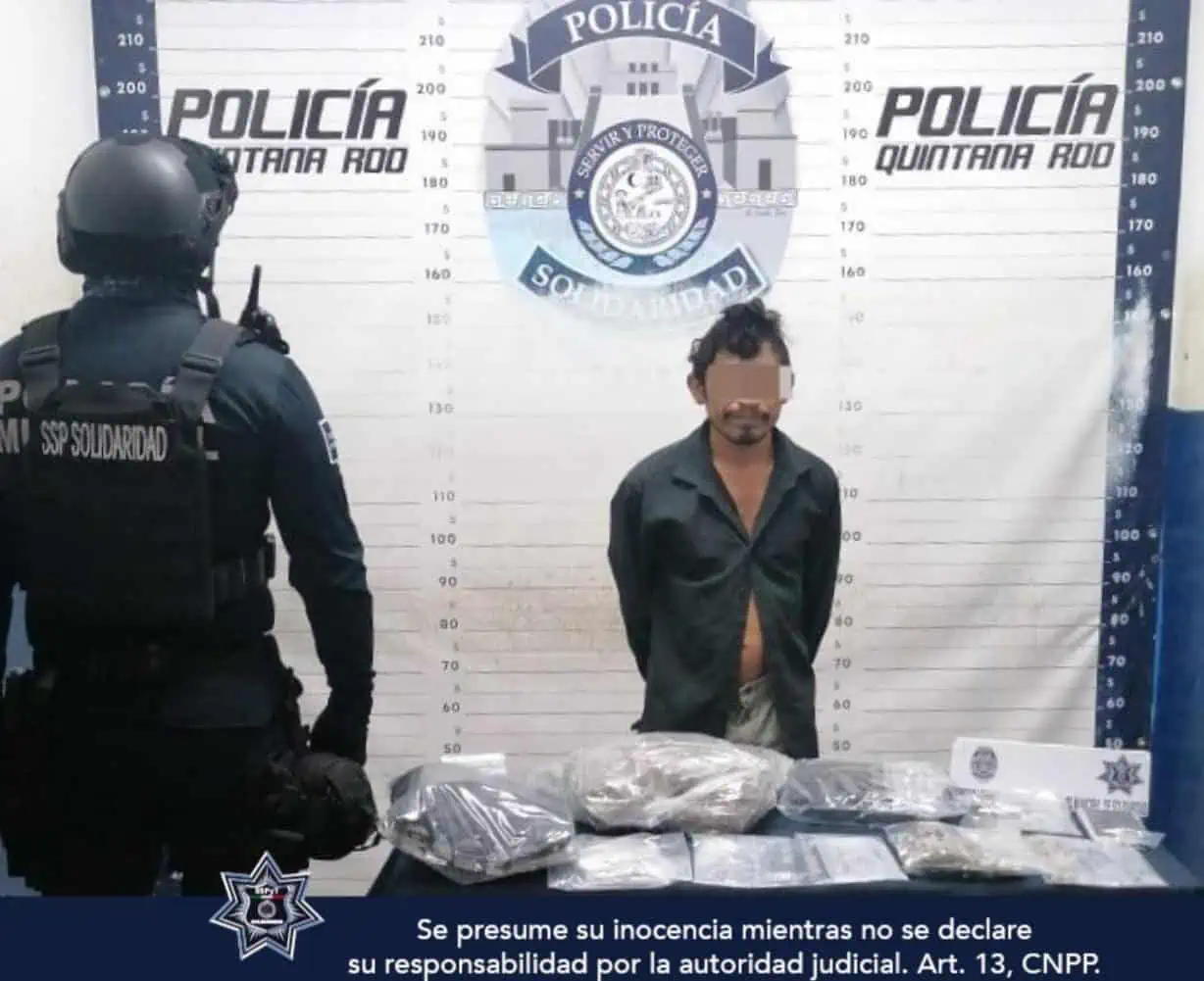 Policía de Solidaridad asegura más de 100 dosis de narcóticos
