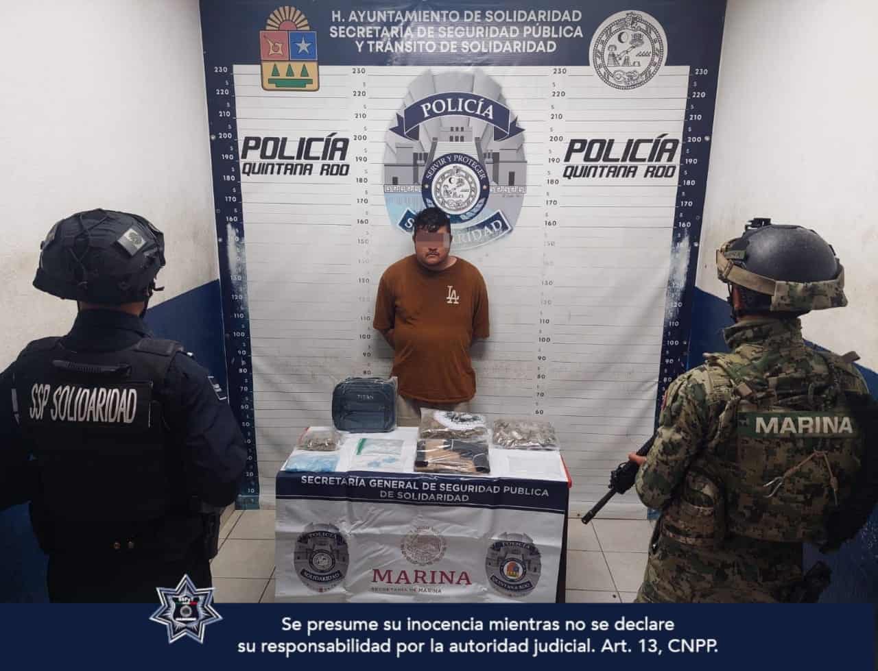 Policía de Solidaridad detiene a 2 hombres y asegura 260 dosis de drogas