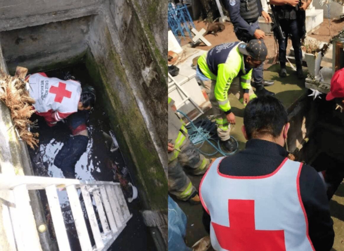 Salvan a un hombre que cayó en una cripta y estuvo gritando durante más de 10 horas para sobrevivir