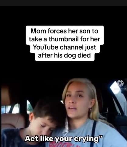 Mamá obliga a llorar a su hijo ante la cámara para ganar seguidores en YouTube