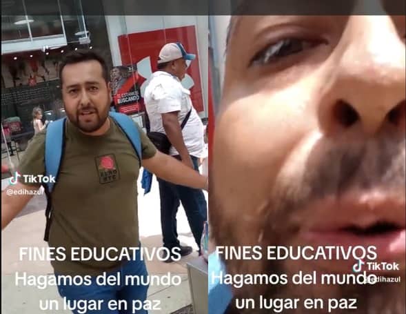Exhiben a padre que golpea a su hija en plaza comercial; también ataca, ofende y escupe a quien lo graba; “yo hago lo que quiera”, dijo