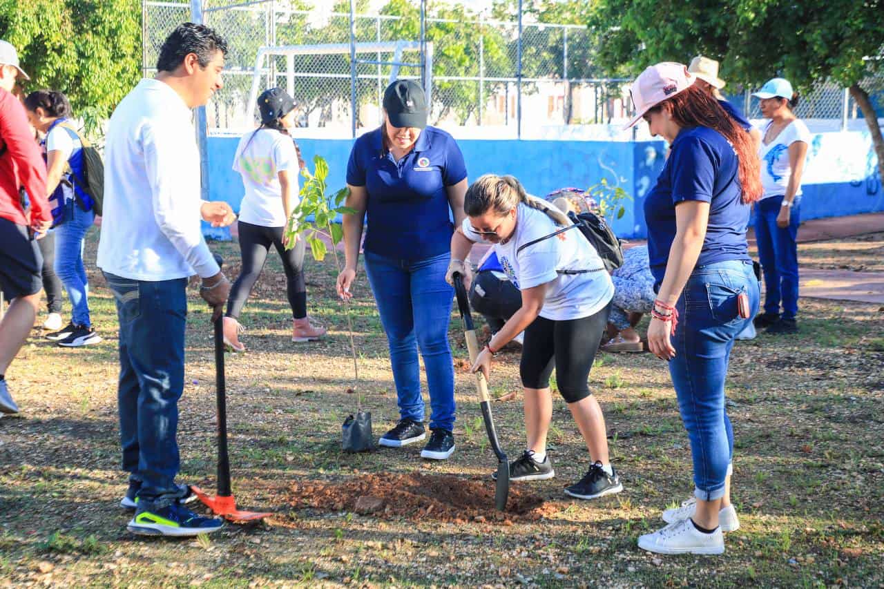 Son restauradas áreas verdes en Villas del Sol