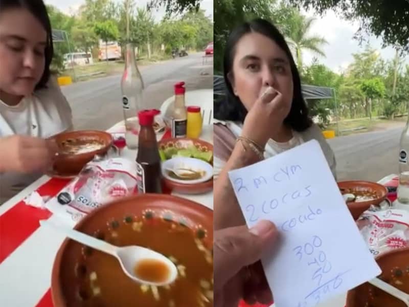 ¿Oportuna o inoportuna? Mujer invita a su novio a comer pozole y no lleva dinero para pagar