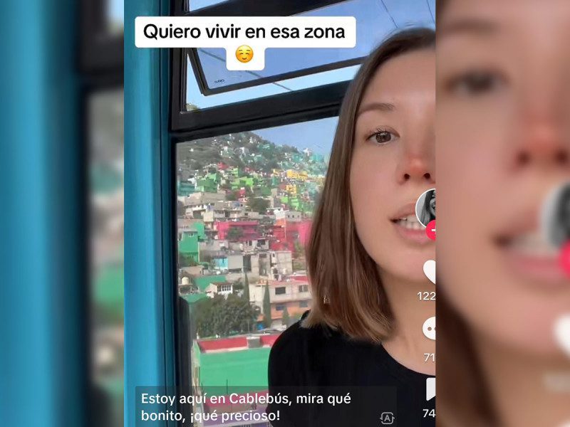 Mujer rusa desea mudarse a Cuautepec por percibirlo como un lugar tranquilo desde el Cablebús… ¡Insólita reacción!