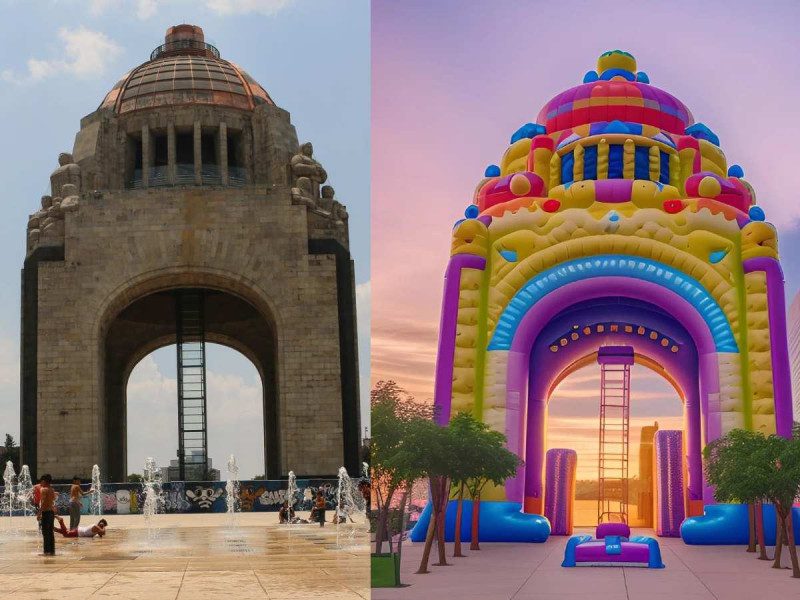 Según IA, así luciría la CDMX hecha de inflables