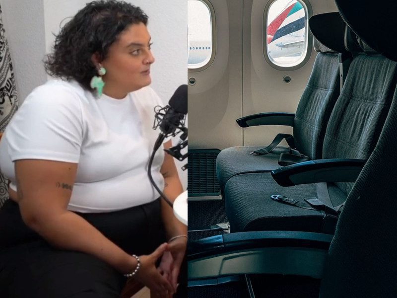Una mujer denuncia la falta de asientos adecuados para personas con obesidad en aviones, expresando que esta situación le genera ansiedad