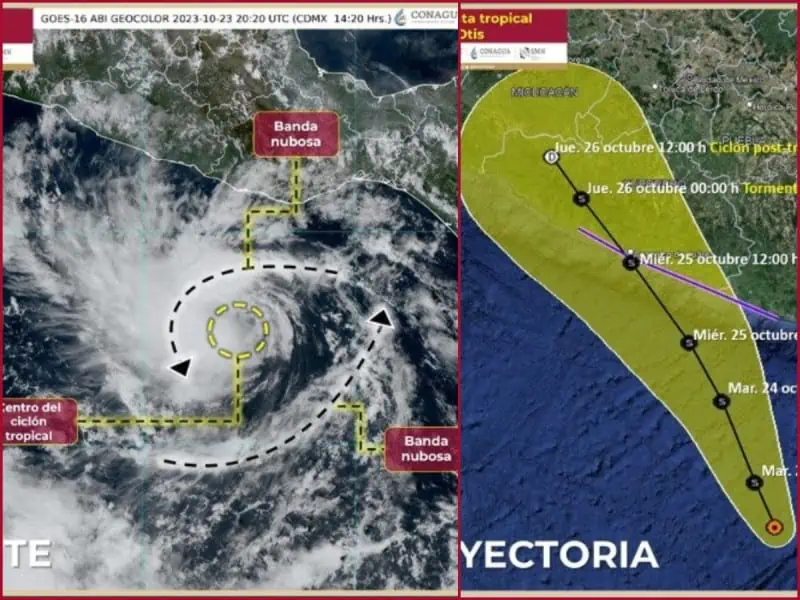 ‘Otis’ podría afectar la zona de Acapulco, Guerrero el próximo miércoles
