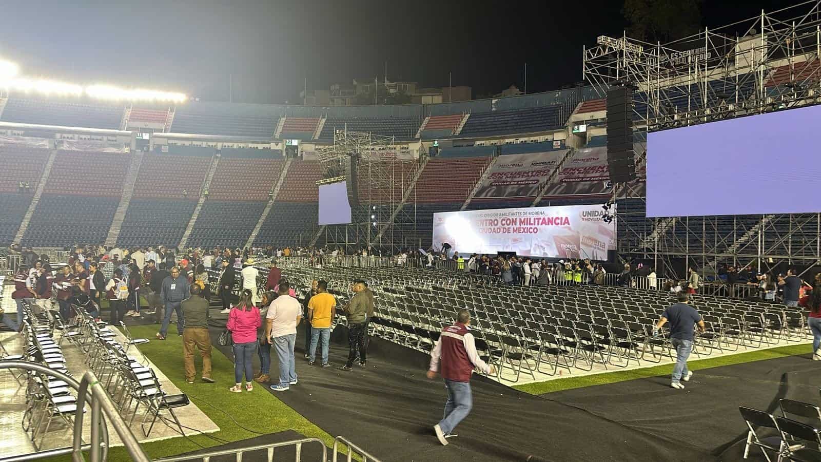 La participación de Claudia Sheinbaum en el Estadio Azul se cancela por falta de asistentes