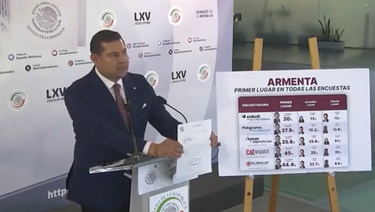 Alejandro Armenta pide licencia en el Senado; busca la candidatura al gobierno de Puebla