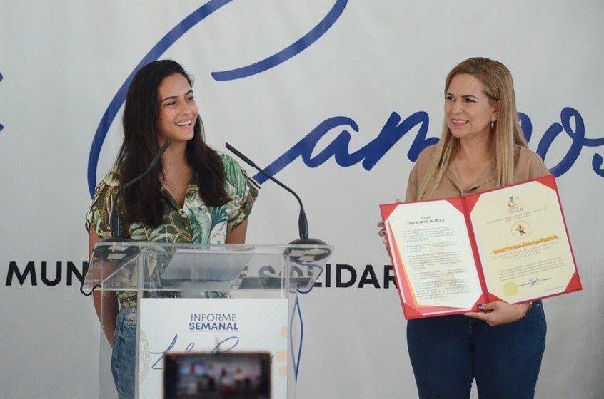 Lili Campos se complace en que la atleta playense Swami Mostalac Rizzitello, haya sido reconocida como la mejor mujer en el deporte estatal en 2023