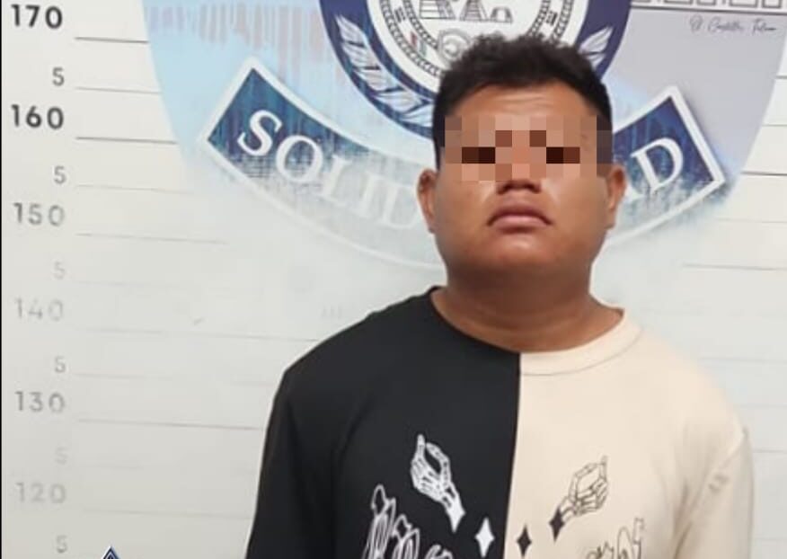 Policía de Solidaridad captura a un hombre por abuso sexual.