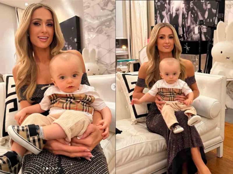 Tras publicaciones de fotos de Paris Hilton con su bebé; seguidores cuestionan la salud de su hijo