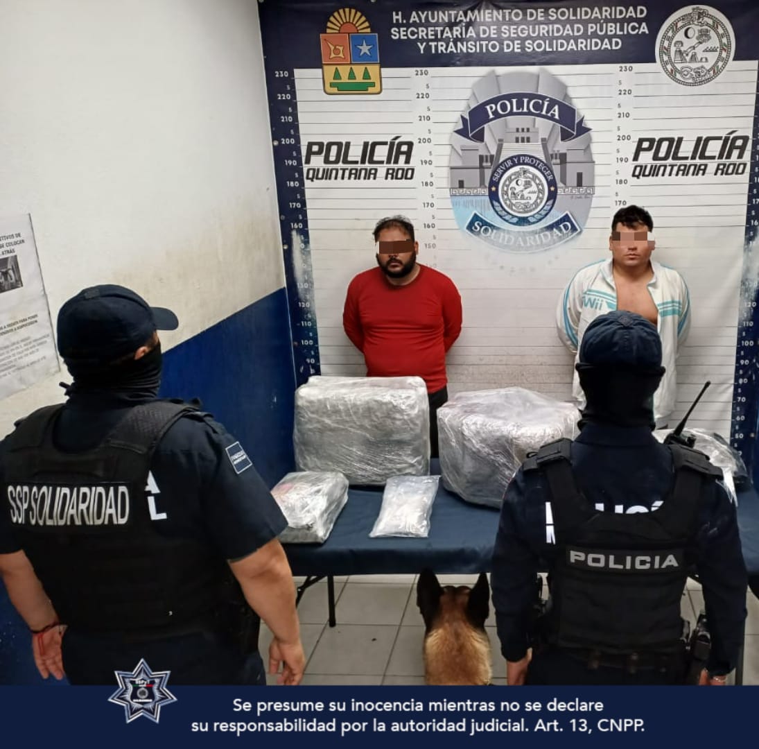 Policía Solidaridad detiene a dos personas por narcomenudeo