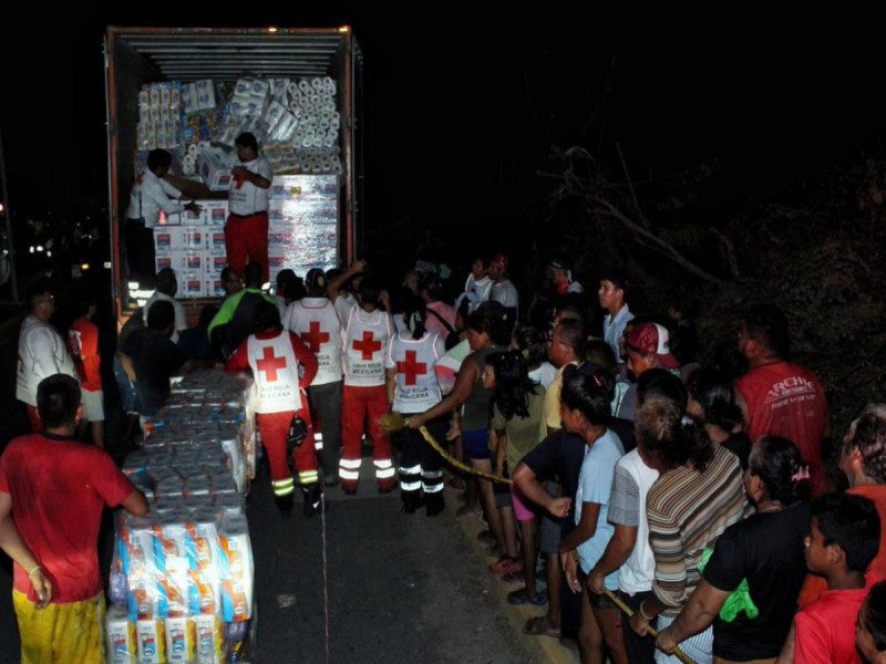 Cruz Roja sigue solicitando apoyo para damnificados en Guerrero