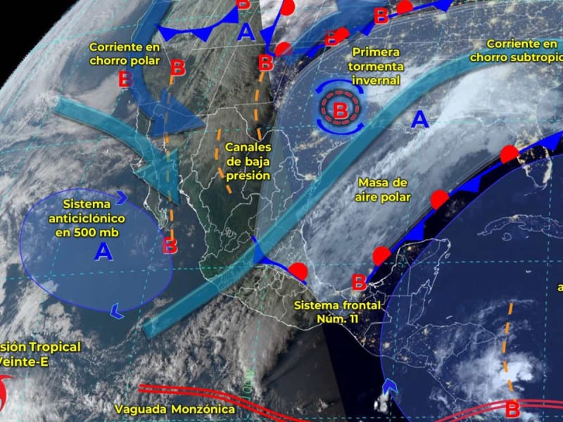 El 24 de noviembre se pronostican lluvias y posibles granizadas