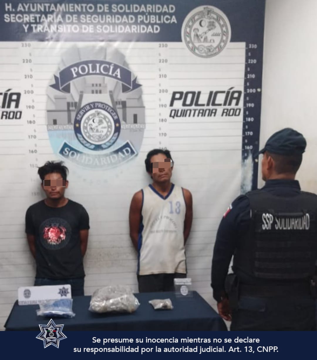 Aseguran 3 sujetos con marihuana en Operativo de Prevención en la colonia Ejido