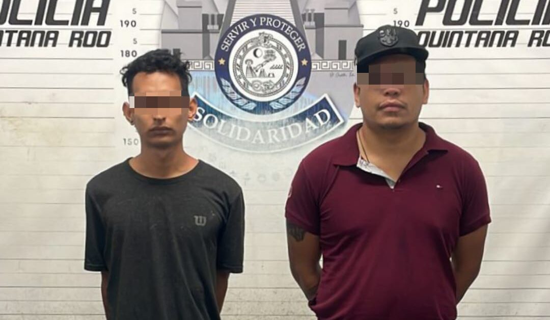 Policía de Solidaridad atrapan a dos sujetos por robo de vehículo